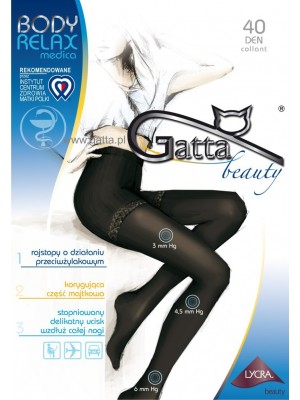 Релаксиращ чорапогащник в цвят графит Body Relaxmedica Grafit 40 DEN 