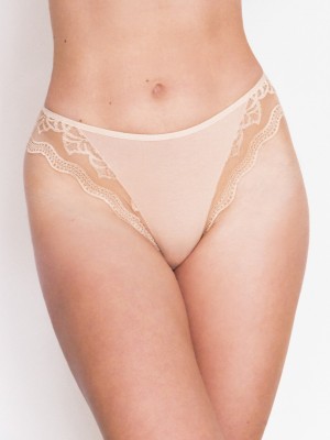 Дамски бикини с дантела в бежов цвят VALENCJA