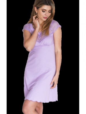Нощница с дантела във виолетов цвят OMENA