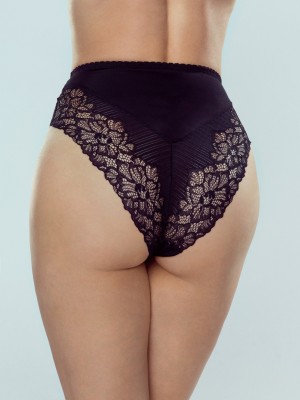 Бикини с висока талия в черен цвят VIRGILIA