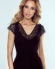 Дамска макси блуза с дантела в черен цвят ANNA, Eldar, Блузи / Топове - Complex.bg