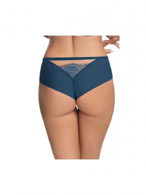 Бразилиани с дантела в син цвят PARADISE K666