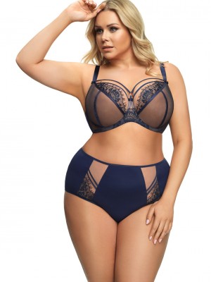 Макси бикини с висока талия в син цвят PARADISE K497