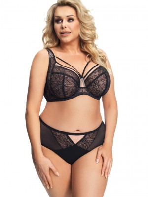 Бикини с тюл в черен цвят VENEZIA K639 