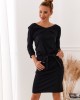 Дамска рокля с 3/4 ръкав в черен цвят 9729, FASARDI, Къси рокли - Complex.bg