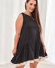 Широка дамска рокля в черен цвят 2571, FASARDI, Миди рокли - Complex.bg