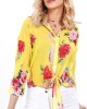 Дамска риза с 7/8 ръкав в жълт цвят MP26186, FASARDI, Ризи - Complex.bg
