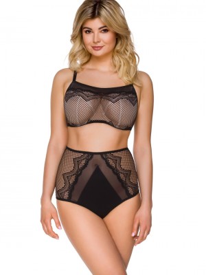 Бикини с висока талия в черен цвят 2221