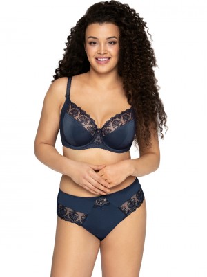 Бразилиани с дантела в тъмносин цвят AV 1922/B