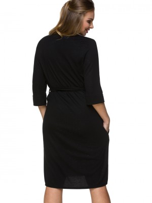 Халат за бременни в черен цвят 3131