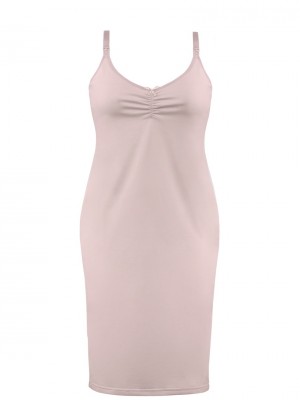 Нощница за бременни и кърмачки в розов цвят EASY DRESS
