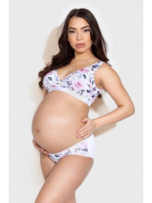 Бикини за бременни в бял цвят MAMA PANTY