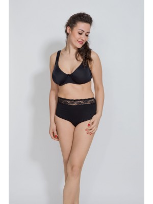 Бикини с висока талия в черен цвят EVA