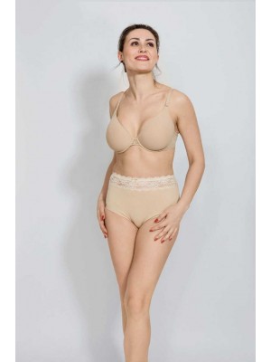 Бикини с висока талия в бежов цвят EVA
