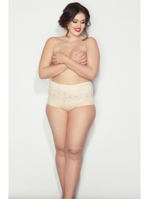 Моделиращи макси бикини в бежов цвят Ala 6XL-9XL