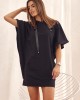 Дамска спортна къса рокля в черен цвят FI615, FASARDI, Къси рокли - Complex.bg