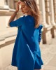 Елегантна дамска къса рокля в син цвят 0535, FASARDI, Къси рокли - Complex.bg