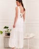 Ефирнa дълга рокля в бял цвят 6178, FASARDI, Дълги рокли - Complex.bg