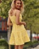 Ефирна дамска рокля в жълт цвят PR3200, FASARDI, Къси рокли - Complex.bg