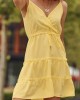 Ефирна дамска рокля в жълт цвят PR3200, FASARDI, Къси рокли - Complex.bg