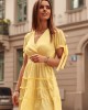 Дамска ежедневна рокля в жълт цвят PR3181, FASARDI, Къси рокли - Complex.bg