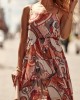 Ефирна дамска рокля с презрамки в цвят крем PR3213, FASARDI, Къси рокли - Complex.bg