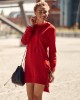 Спортна дамска рокля с широка кройка в червен цвят FI536, FASARDI, Къси рокли - Complex.bg