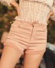 Къс дънков дамски панталон в розов цвят 650, FASARDI, Панталони - Complex.bg
