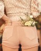 Къс дънков дамски панталон в розов цвят 650, FASARDI, Панталони - Complex.bg