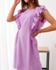 Ефирна дамска рокля във виолетов цвят 19840, FASARDI, Къси рокли - Complex.bg