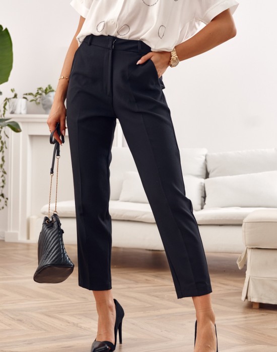 Дамски елегантен панталон в черен цвят MP45120, FASARDI, Панталони - Complex.bg