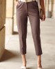 Дамски елегантен панталон в кафяв цвят MP45120, FASARDI, Панталони - Complex.bg