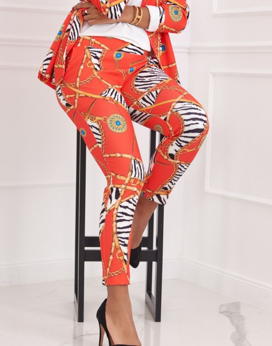 ‌ Елегантен дамски панталон в оранжев цвят 3004, FASARDI, Панталони - Complex.bg