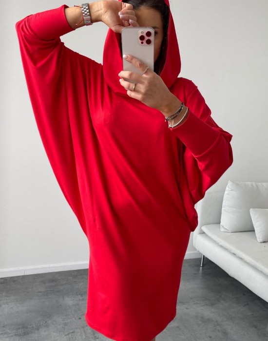 Дамска рокля в червен цвят FG620, FASARDI, Къси рокли - Complex.bg
