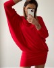 Дамска рокля в червен цвят FG620, FASARDI, Къси рокли - Complex.bg