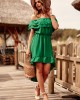 Дамска рокля в зелен цвят 9182, FASARDI, Къси рокли - Complex.bg