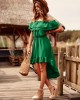 Дамска рокля в зелен цвят 9182, FASARDI, Къси рокли - Complex.bg