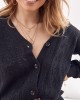 Дамски ажурен пуловер в черен цвят 3211035, FASARDI, Пуловери - Complex.bg