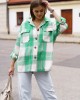 ‎Дамска карирана риза в зелен цвят 30885, FASARDI, Ризи - Complex.bg