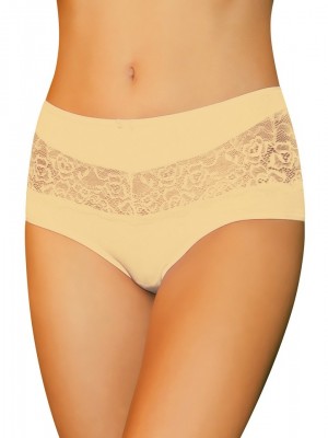 Дамски бикини с висока талия в бежов цвят BONA