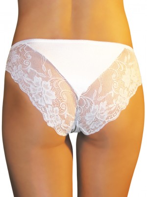Дамски бикини с дантела в бял цвят ROSALIE