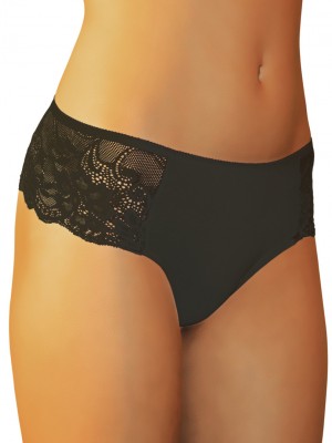 Дамски прашки с дантела в черен цвят FABIENNE