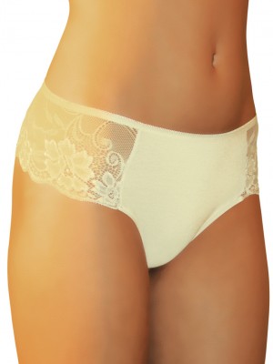 Дамски прашки с дантела в бежов цвят FABIENNE