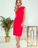 Елегантна миди рокля в червен цвят 301-2, Numoco, Миди рокли - Complex.bg