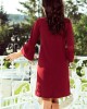 Елегантна миди рокля в цвят бордо 190-8, Numoco, Дрехи - Complex.bg
