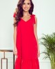 Миди рокля в червен цвят 306-1, Numoco, Дрехи - Complex.bg