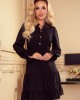 Къса дамска рокля с дълги ръкави в черен цвят 332-3, Numoco, Къси рокли - Complex.bg