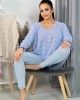 Плетен дамски пуловер в син цвят Venigam, Merribel, Блузи / Топове - Complex.bg