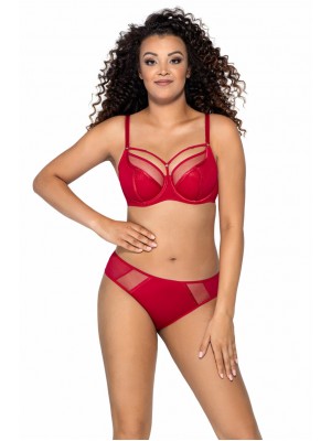 Бразилиани с тюл в червен цвят AV 1923/B