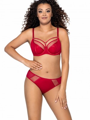 Сутиен с полуподплатени чашки в червен цвят AV 1923 